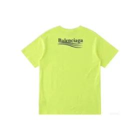 Balenciaga Herren-T-Shirt mit kleinem Logo, Rundhalsausschnitt, kurze Ärmel, gelb 620967TJVF77110