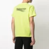 Balenciaga Herren-T-Shirt mit kleinem Logo, Rundhalsausschnitt, kurze Ärmel, gelb 620967TJVF77110