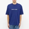 Balenciaga Herren-T-Shirt mit Logo-Alphabet, kurzärmelig, blau, 612966TIV541195