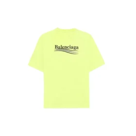 Balenciaga Herren-T-Shirt mit Logo-Aufdruck, kurzärmelig, gelb 641675TJVF77110