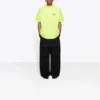 Balenciaga Herren-T-Shirt mit Logo-Aufdruck, kurzärmelig, gelb 641675TJVF77110