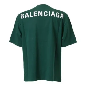 Balenciaga Herren-T-Shirt mit Logo-Aufdruck, kurzärmelig, grün 570805THV803230