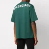 Balenciaga Herren-T-Shirt mit Logo-Aufdruck, kurzärmelig, grün 570805THV803230