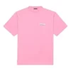 Balenciaga Herren-T-Shirt mit Logo-Aufdruck, kurzärmelig, rosa 641675TJVF75713