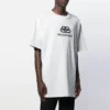 Balenciaga Herren-T-Shirt mit Logo-Aufdruck, Rundhalsausschnitt, kurze Ärmel, weiß 583214TFV652569