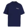 Balenciaga Herren-T-Shirt mit Political Campaign-Aufdruck, große Ausführung, kurzärmelig, marineblau 641675TIV521195