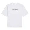Balenciaga Herren-T-Shirt mit Rundhalsausschnitt, Alphabet-Print, kurzärmelig, weiß 620969TIV509040
