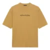 Balenciaga Herren-T-Shirt mit Rundhalsausschnitt, Alphabet-Print und kurzen Ärmeln, khaki, 620969TIV509605