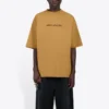 Balenciaga Herren-T-Shirt mit Rundhalsausschnitt, Alphabet-Print und kurzen Ärmeln, khaki, 620969TIV509605