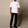 Balenciaga Herren-T-Shirt mit Rundhalsausschnitt und kurzen Ärmeln, Weiß 612966TIVD19000