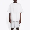 Balenciaga Herren-T-Shirt mit Smiley-Motiv, kurzärmelig, weiß 651795TKV769140