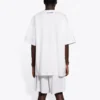 Balenciaga Herren-T-Shirt mit Smiley-Motiv, kurzärmelig, weiß 651795TKV769140
