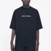 Balenciaga Herren-T-Shirt mit Symbolik, Rundhalsausschnitt und Alphabet-Print, kurzärmelig, schwarz 620969TIV501070