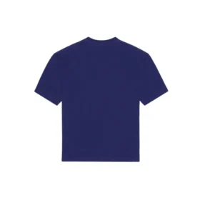 Balenciaga Herren-T-Shirt SS21 mit Logo-Aufdruck „Alphabet“, kurzärmelig, blau, 612966TIV545400