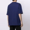 Balenciaga Herren-T-Shirt SS21 mit Logo-Aufdruck „Alphabet“, kurzärmelig, blau, 612966TIV545400