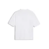 Balenciaga Herren-T-Shirt, weiß, mit BB-Logo, klassischer Logo-Aufdruck, Kurzarm 570803TEV489044