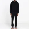 Balenciaga Herren-T-Shirt, weiß-schwarz, kleines Logo, schwarz, 556145TYK271000
