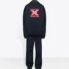 Balenciaga Herren X-Rated Schwarz Rot Schwarz 620973TIVA81076