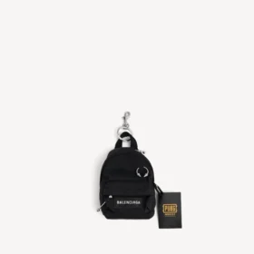 Balenciaga i PUBG i PUBGM Explorer Micro Rucksack-Anhänger/Schlüsselanhänger für Herren in Schwarz
