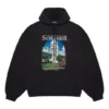Balenciaga Landscape Loose Hoodie für Herren, Schwarz, 641679TJVH91000
