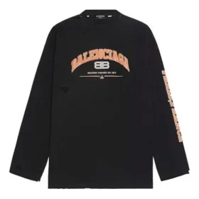 Balenciaga Langarm-T-Shirt „Schwarz“ 681046TLVJ11074