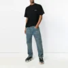 Balenciaga Logo-Strick-T-Shirt für Herren, kurzärmelig, schwarz 556150TYK281000