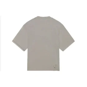 Balenciaga Mosaic Logo BB Alphabet Loose Hole Distress Kurzarm-T-Shirt für Herren, grau, 651795TKVF58174