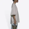 Balenciaga Mosaic Logo BB Alphabet Loose Hole Distress Kurzarm-T-Shirt für Herren, grau, 651795TKVF58174