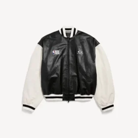 Balenciaga | NBA-Kollaborations-Varsity-Jacke in Schwarz/Weiß