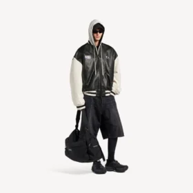 Balenciaga | NBA-Kollaborations-Varsity-Jacke in Schwarz/Weiß