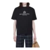 Balenciaga Retro-Strick-T-Shirt für Herren mit „BB Paris“-Aufdruck, kurzärmelig, schwarz 594579TGV601000