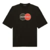 Balenciaga Retro Uniform für Herren, lockeres Design, kurzärmelig, schwarz 620969TIV791000