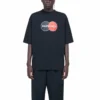 Balenciaga Retro Uniform für Herren, lockeres Design, kurzärmelig, schwarz 620969TIV791000