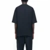 Balenciaga Retro Uniform für Herren, lockeres Design, kurzärmelig, schwarz 620969TIV791000