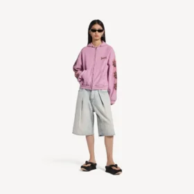 Balenciaga Sacra Cœur Damen-Hoodie mit Reißverschluss in mittlerer Passform in Old Pink Balenciaga Sacra Cœur Damen-Hoodie mit Reißverschluss in mittlerer Passform in Old Pink