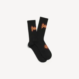 Balenciaga Sacra Cœur Herrensocken in Schwarz/Gelb