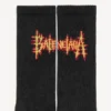 Balenciaga Sacra Cœur Herrensocken in Schwarz/Gelb