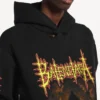 Balenciaga Sacra Cœur Hoodie für Damen in schwarzer Farbe mit mittlerer Passform Balenciaga Sacra Cœur Hoodie für Damen in schwarzer Farbe mit mittlerer Passform