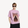 Balenciaga Sacra Cœur T-Shirt für Damen in mittlerer Passform in Altrosa
