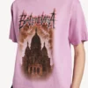 Balenciaga Sacra Cœur T-Shirt für Damen in mittlerer Passform in Altrosa