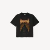 Balenciaga Sacra Cœur T-Shirt für Damen in schwarzer Farbe mit mittlerer Passform