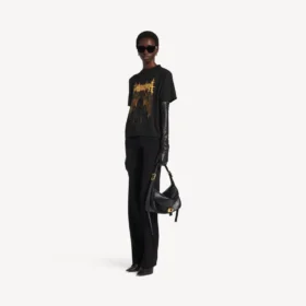 Balenciaga Sacra Cœur T-Shirt für Damen in schwarzer Farbe mit mittlerer Passform