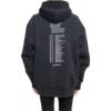 Balenciaga Speedhunters Boysband Print-Kapuzenpullover mit langen Ärmeln für Herren, marineblau, 541873TCV371055
