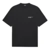 Balenciaga SS21 Herren-T-Shirt mit gesticktem Logo, kurzärmelig, schwarz 641675TKV861070