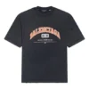 Balenciaga T-Shirt, mittlere Passform „Schwarz“ 612966TLVJ11074