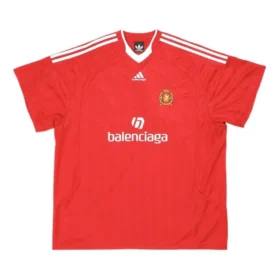 Balenciaga x adidas Fußball-T-Shirt Oversized „Rot“ 723663TNV136400 Balenciaga x adidas Fußball-T-Shirt Oversized „Rot“ 723663TNV136400