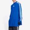 Balenciaga x adidas Langarm-T-Shirt Oversized „Blue“ 728789TNVA65531