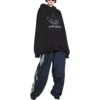 Balenciaga x adidas Logo Oversized-Hoodie „Black White“ 712396TNVA91070