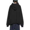 Balenciaga x adidas Logo Oversized-Hoodie „Black White“ 712396TNVA91070