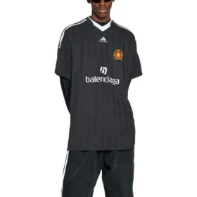 Balenciaga x adidas Oversized-Fußball-T-Shirt „Black“ 723663TNV131000 Balenciaga x adidas Oversized-Fußball-T-Shirt „Black“ 723663TNV131000